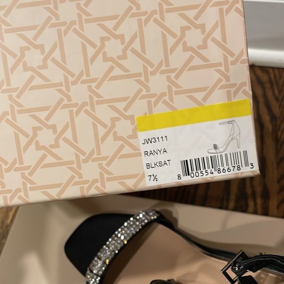 Badgley Mischka black satin Ranya jewelled heels - Picture 6 of 6